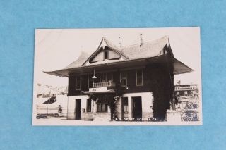 Vintage Rppc Real Photo Postcard Railroad Depot Train Station Sonora California