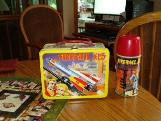 Fireball Xl5 1964 King - Seeley Metal Lunchbox And Thermos Bottle