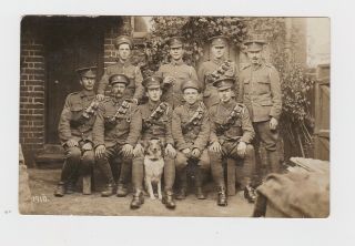 Real Photo Card British Army Soldiers Hemel Hempstead 1910 Hertfordshire