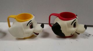 102 DALMATIONS Disney PVC/Rubber Mug Set of 4 - S&H (MUGS - 17 - FW) 2