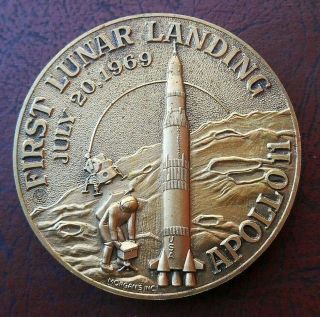 1969 Apollo 11 First Lunar Landing July - 20 - 1969 Bronze Medal ( (2019 50th Anv. ))