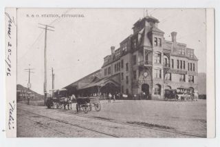 Pittsburgh Pa Early View Of B.  & O.  Railroad Station Circa 1906