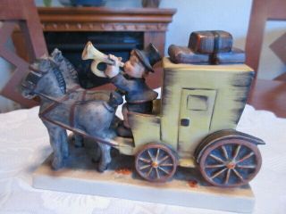 Vintage Rare Hummel Boy With Horse And Carriage