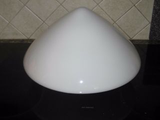 Vtg Large White Glass Cone Shaped Globe Ceiling Light