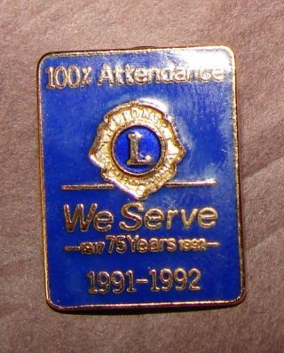 14 Vintage Lions Club / International Pins 100 Attendance Pins 5