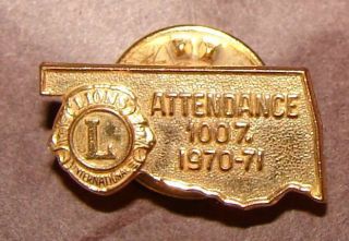 14 Vintage Lions Club / International Pins 100 Attendance Pins 7