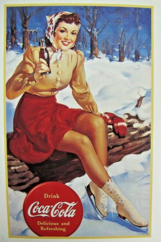 Coca Cola Advertising Postcard 1991 Haddon Sundblom Coke Art Unposted Vtg