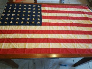 Vintage 48 Star U.  S.  Flag Large 57 " X 33 " Military Estate Find