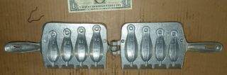 Vintage Bank Sinker Mold,  104 C.  Palmer,  Usa,  8,  10,  12,  16 Oz.  Old Fishing Tool,