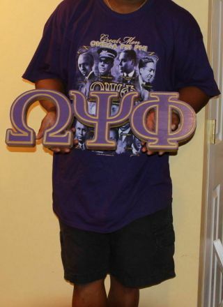 Omega Psi Phi Fraternity - 23 " (inch) Big Block Que Letters (painted)