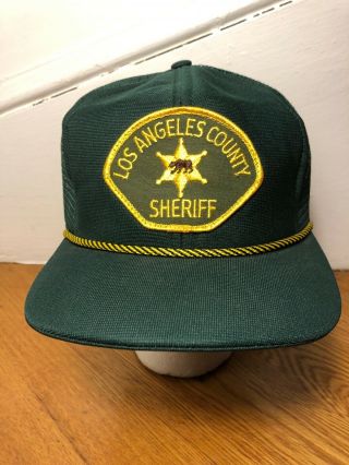 Vtg Los Angeles County Sheriffs Department (lasd) Snapback Hat Usa Made