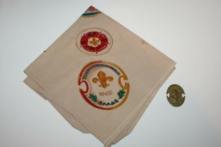 1963 World Scout Jamboree Neckerchief And Pin Set