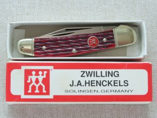 Vintage Zwilling J.  A.  Henckels Hk - 4 - B Pocket Knife W/ Box Hand - Forged Soling