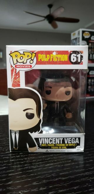 Vincent Vega,  Funko Pop Vinyl 61 Pulp Fiction Pop John Travolta Vaulted