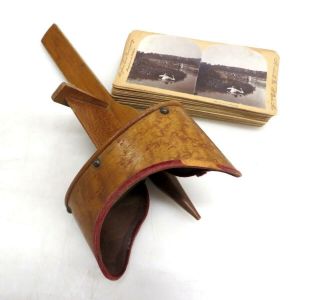 Antique Keystone View Company Stereoscope W/ Cards And Viewer