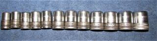 Vintage S - K 12 Pc 1/2 " Drive 12 Point 9/16 " - 1 1/16 " Socket Set - Made In Usa