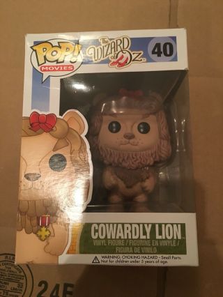 Funko Pops Wizard Of Oz Cowardly Lion With Pop Stack