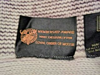 Vintage Moose Blanket Throw Rare Quality NWOTS Loyal Order of Moose Award Member 5