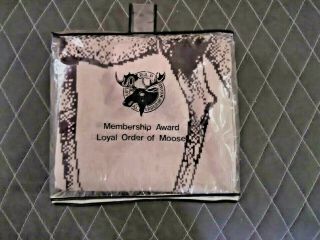 Vintage Moose Blanket Throw Rare Quality NWOTS Loyal Order of Moose Award Member 7