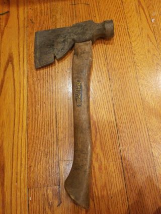 Vintage Plumb Ax Hatchet Hammer Bell Faced Roofing Tool Craftsman Handle