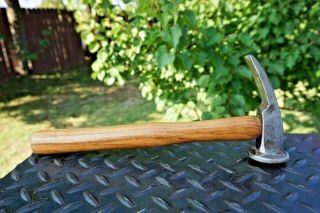 Vintage 16 Oz Antique Cobbler Or Tinsmith Hammer With Hickory Handle,  Tool