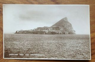 Vintage Postcard Gibraltar From The Mediterranean Rp.  Postage