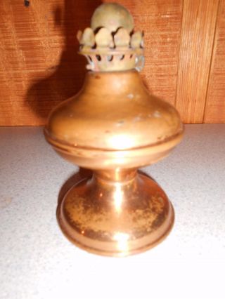 Vintage Miniature P&a Acorn Brass Oil Kerosene Lamp