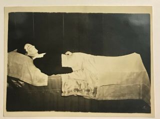 Antique 7” X 5” Post Mortem Photo,  Woman,  At Funeral Viewing