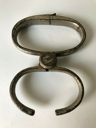 Antique Handcuff J.  Gate No.  109 Circa 1800 