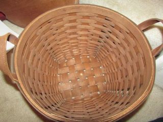 2008 Longaberger American Work Basket with Lid and Protector 6