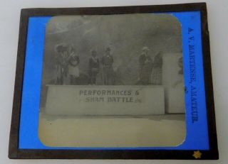 Rare 1901 Pan - Am Exposition On Stage Performers Glass Lantern Slide