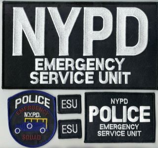 York City Emergency Service Unit " Esu " Officer 5 - Piece Patch Set