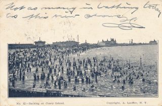 Brooklyn Ny – Bathing At Coney Island – Udb – 1906