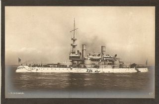 Rotograph Real - Photo Postcard: U.  S.  S.  Indiana - Us Navy Pre - Ww - 1 Battleship