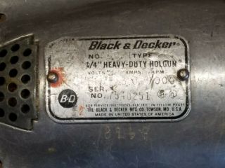 Vintage Black & Decker 1/4 