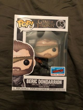 Funko Pop Game Of Thrones Beric Dondarrion 65 2018 Nycc Official Sticker