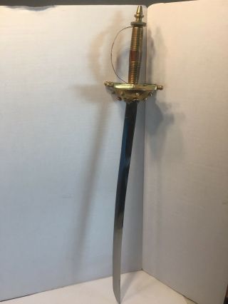 SWORD WITH BRASS HANDLE AND SCABBARD 36 