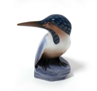Porcelain Figurine Kingfisher.  Denmark,  Bing & Grondahl 1619.