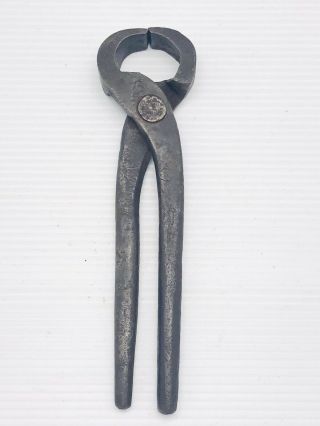 Antique Vintage Tools 7 " Blacksmith Or Farrier Nippers/pliers