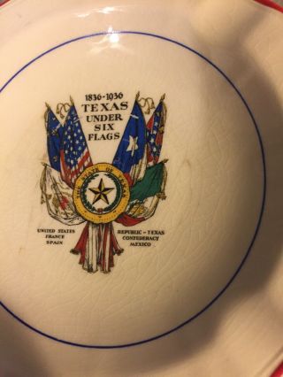 1936 Texas Centennial Dallas World Fair Pottery Ashtray Universal Potteries 1933 2