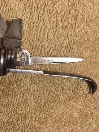 Rare Antique F.  Newton Premier Sheffield 1800s Multi Use Pocket Knife 5