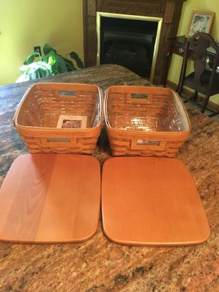 Longaberger Small Storage Solutions Baskets With Lids