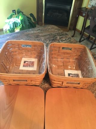 Longaberger Small Storage Solutions Baskets With Lids 2