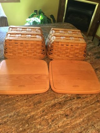 Longaberger Small Storage Solutions Baskets With Lids 4