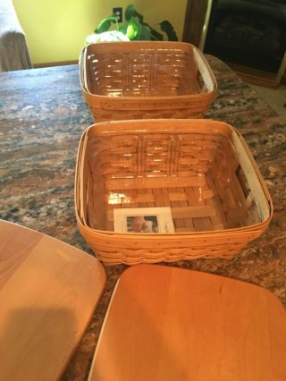 Longaberger Small Storage Solutions Baskets With Lids 6