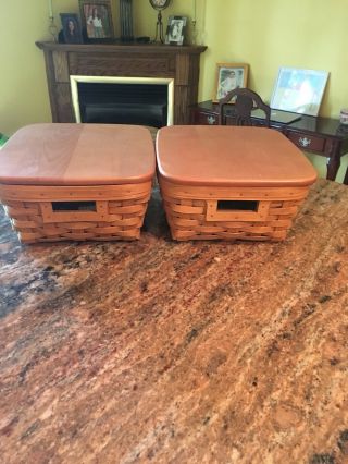 Longaberger Small Storage Solutions Baskets With Lids 7