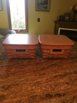 Longaberger Small Storage Solutions Baskets With Lids 8