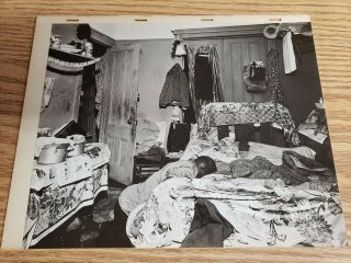 Nypd Dead Black Man In Bedroom Nyc 50s Crime Scene Photo 10 " X8 " Graphic