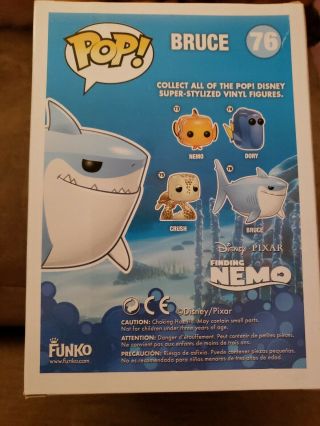 Funko Pop Disney Pixar Finding Nemo Bruce Shark 76 box slightly 3
