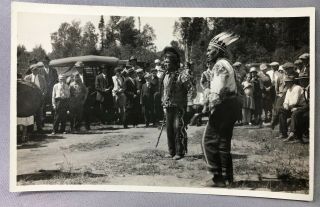c 1930 NATIVE AMERICAN Indian TOURIST POW WOW RPPC Real PHOTO Postcard VINTAGE 3